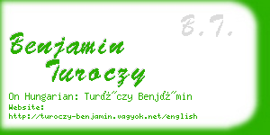 benjamin turoczy business card